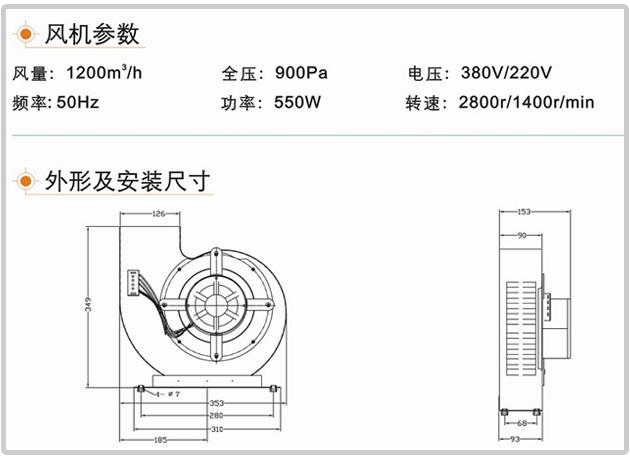 ZJ-195型號風淋室風機結構及技術參數(shù) ZJ-195型號風淋室風機結構及技術參數(shù)